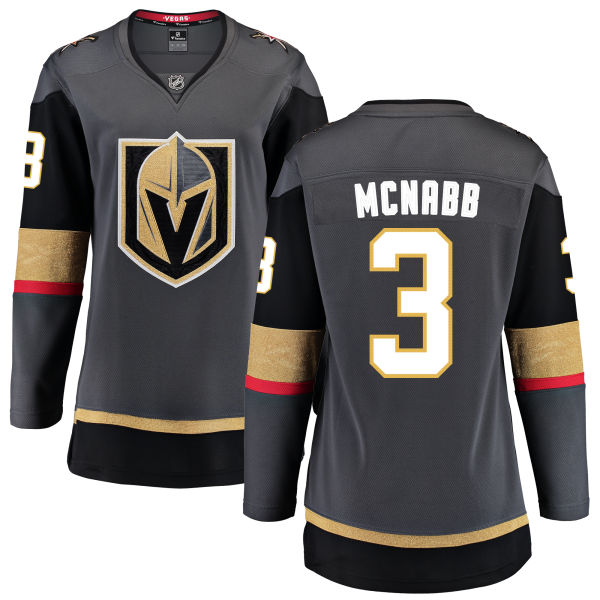 Women Vegas Golden Knights #3 Mcnabb Fanatics Branded Breakaway Home Gray Adidas NHL Jersey->more nhl jerseys->NHL Jersey